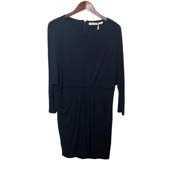 Marie Oliver New Layla Black Dress Women’s Size Medium Dolman Sleeve Pockets - Picture 2 of 13